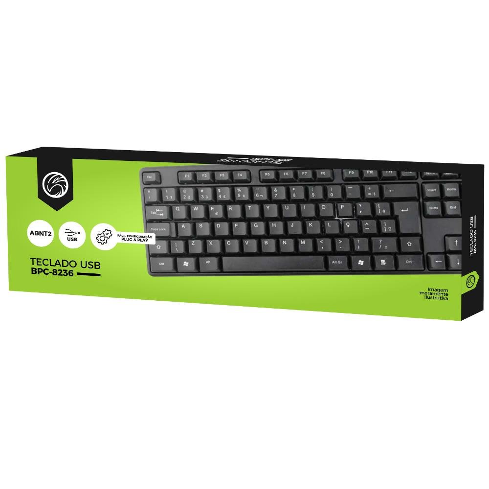 Teclado Usb Bpc-8236 Comum 1.3M Brazil Pc