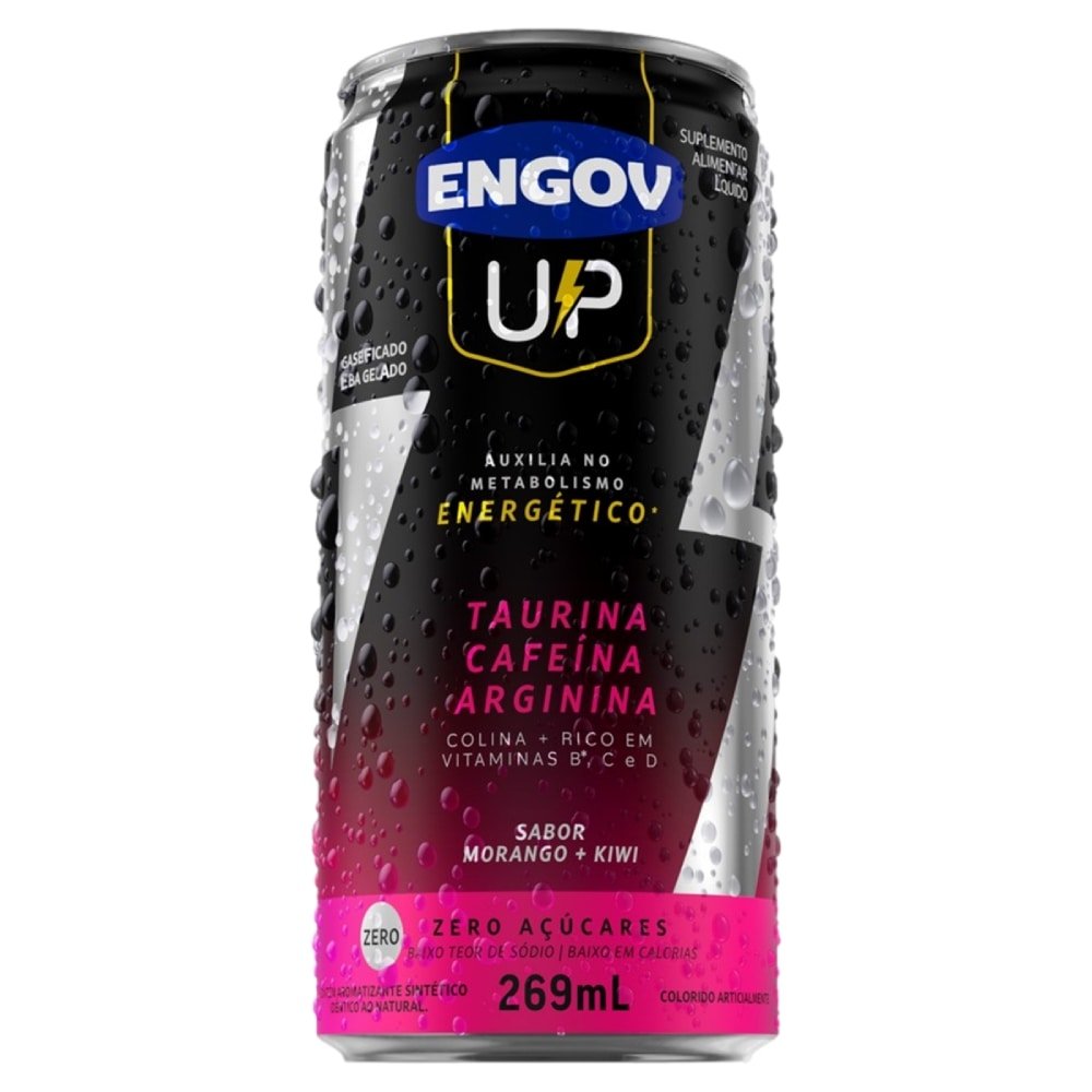 Engov UP Morango e Kiwi 269ml - Embalagem com 6 Unidades