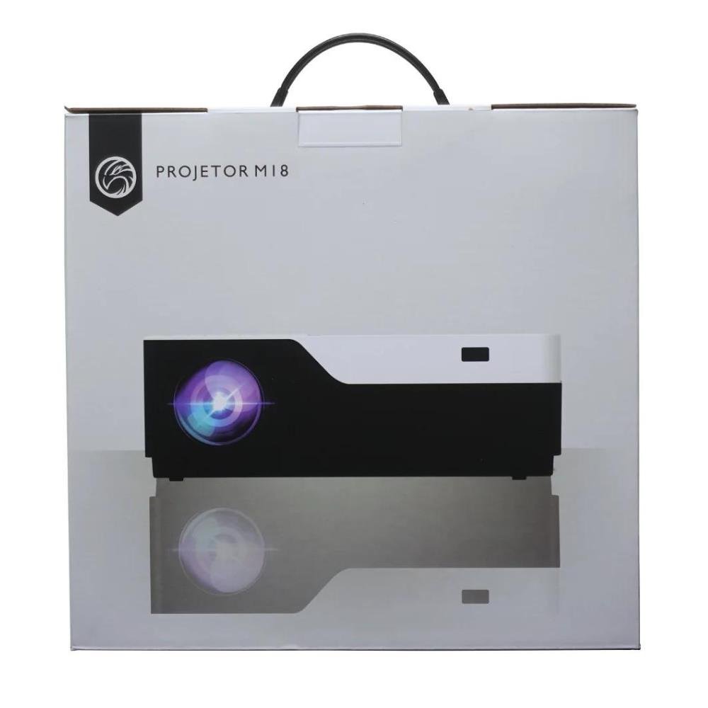Projetor 1080P M18-W 5000 Lumens Preto/Branco Brazil Pc
