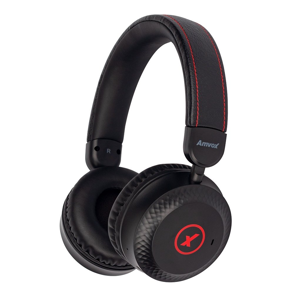 Fone de Ouvido Bluetooth Amvox AHP 1209, Bateria de Até 12 Horas, Preto