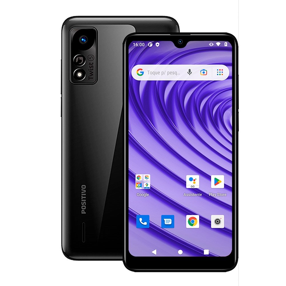 Smartphone Positivo Twist 5 S620, Preto/Azul, Tela 6.26¿ | 4G+Wi-Fi, Câm.Traseira 8MP e Câm.Frontal 8MP, 1GB RAM, 64GB