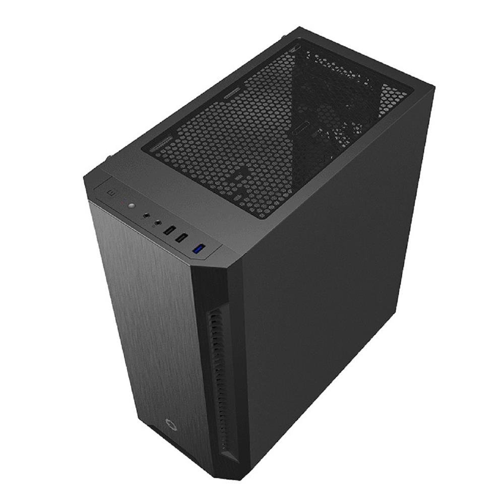 Gabinete Gamer Gamemax Fortress TG, Mid Tower, Vidro Temperado, Black, ATX, Sem Fonte, Com 2 Fans, MFG.A362