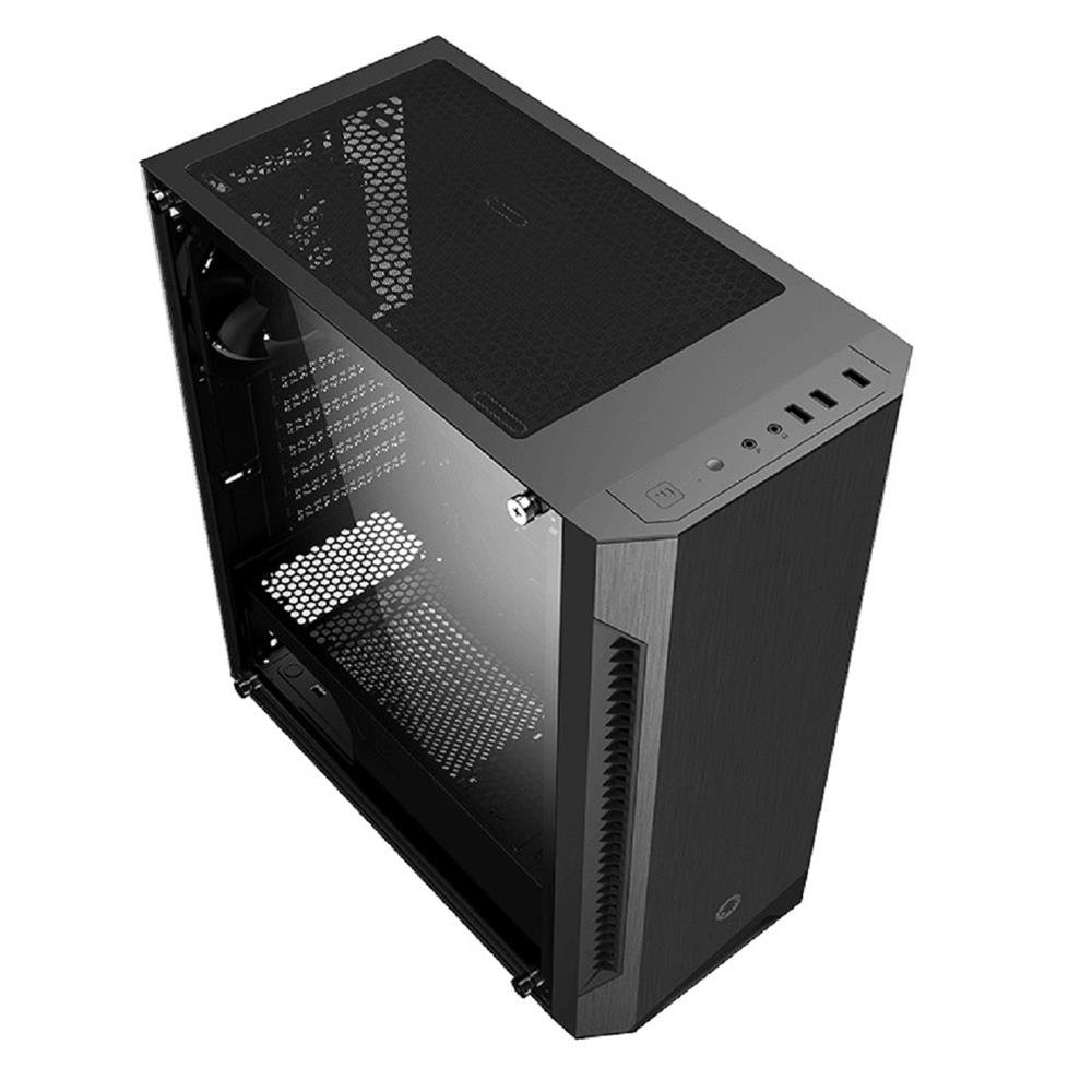 Gabinete Gamer Gamemax Fortress TG, Mid Tower, Vidro Temperado, Black, ATX, Sem Fonte, Com 2 Fans, MFG.A362