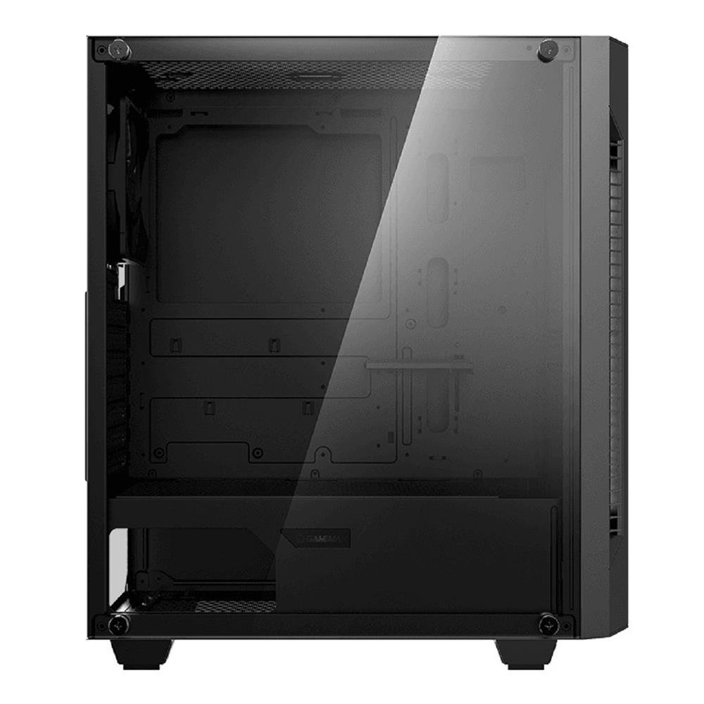 Gabinete Gamer Gamemax Fortress TG, Mid Tower, Vidro Temperado, Black, ATX, Sem Fonte, Com 2 Fans, MFG.A362