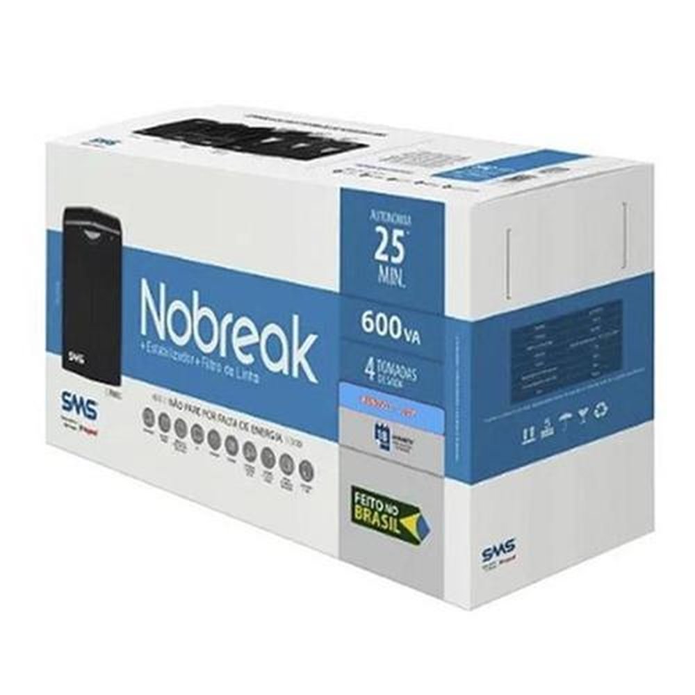 Nobreak Sms 600Va Linnus Sen Mono 220V