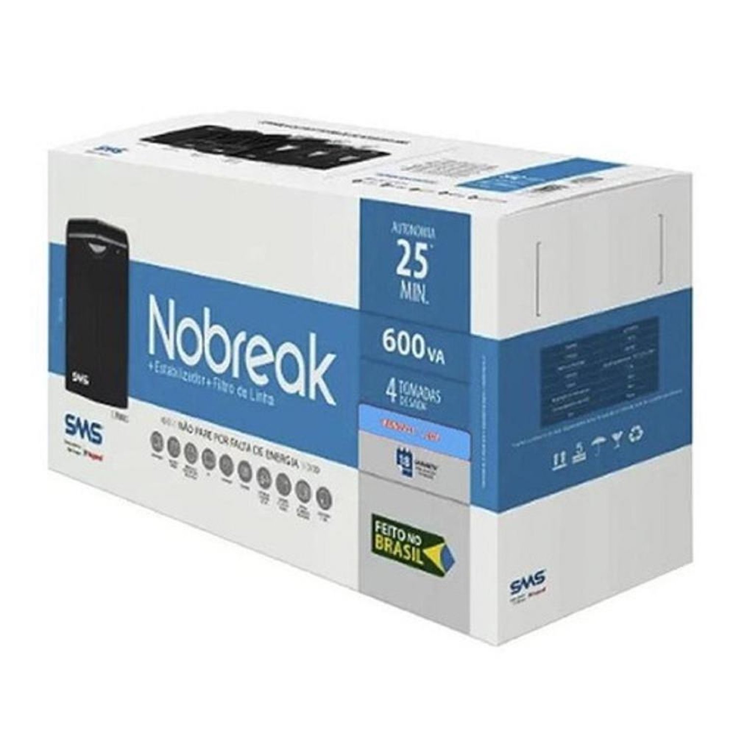 Nobreak Sms 600Va Linnus Sen Mono 220V