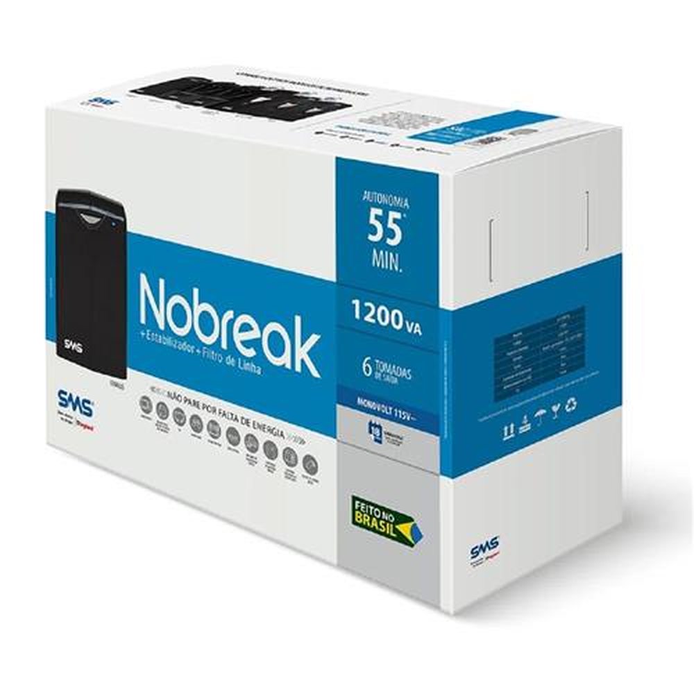 Nobreak SMS 1200VA Linnus SEN Mono 115V