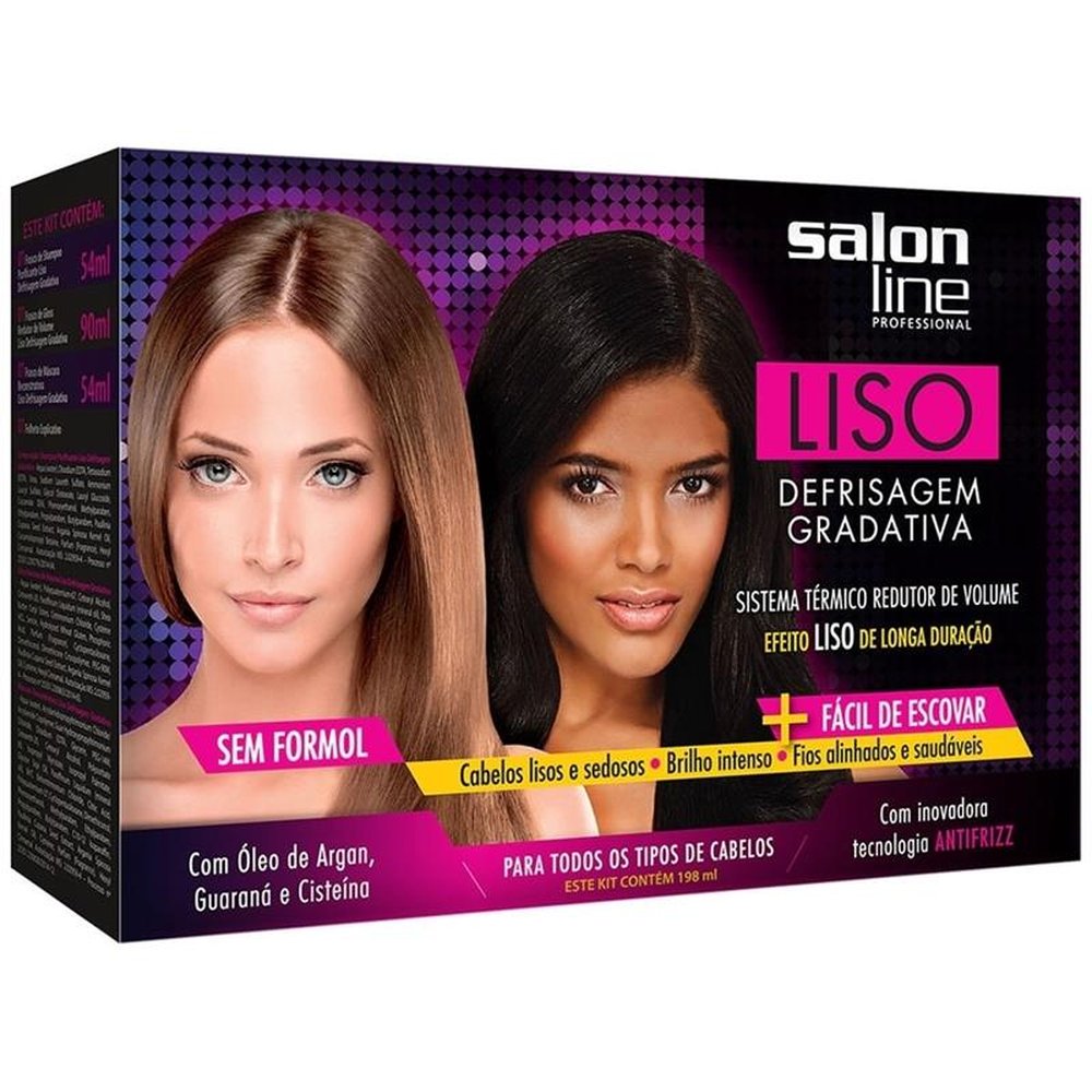 Alisante em Creme Liso Desfrisagem Gradativa 198ml - Salon Line