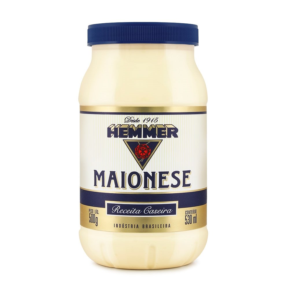 Maionese Hemmer Receita Caseira 500g - Embalagem com 12 Unidades