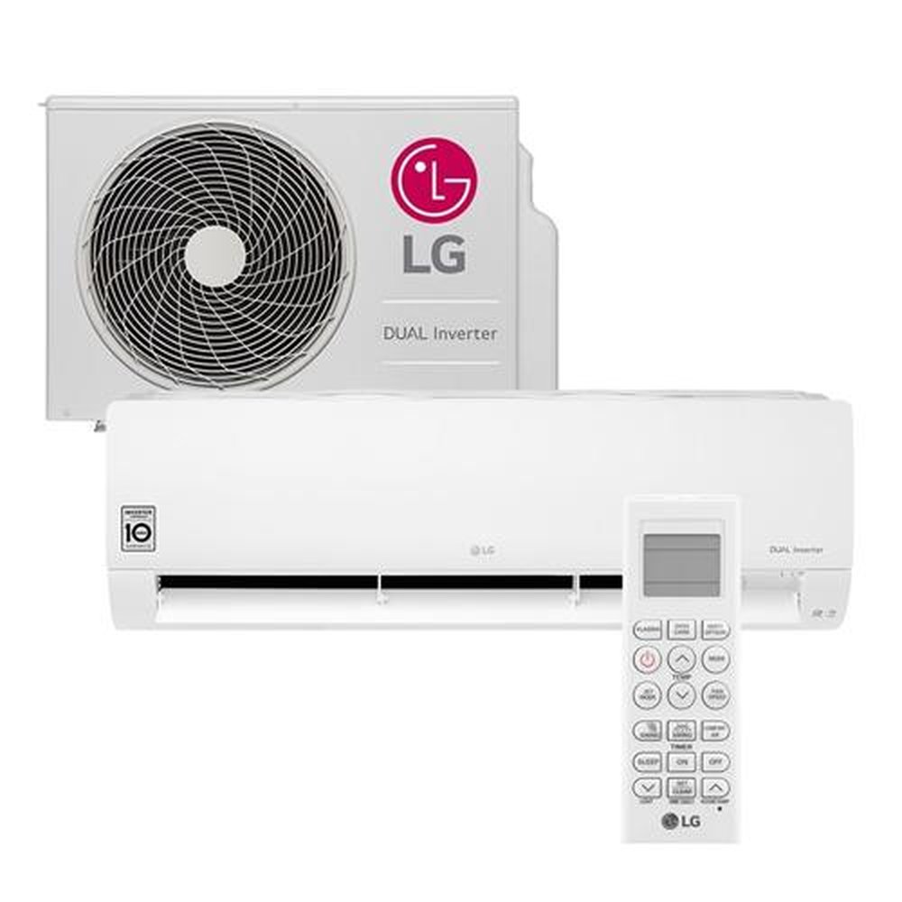 Ar Condicionado Split 18.000 BTUs LG S4NQ18KL31A, Dual Inverter, Voice, Frio, 220V