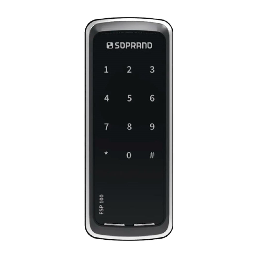 Fechadura Digital Soprano Sobrepor FSP100 Externa Pre Senha Preto