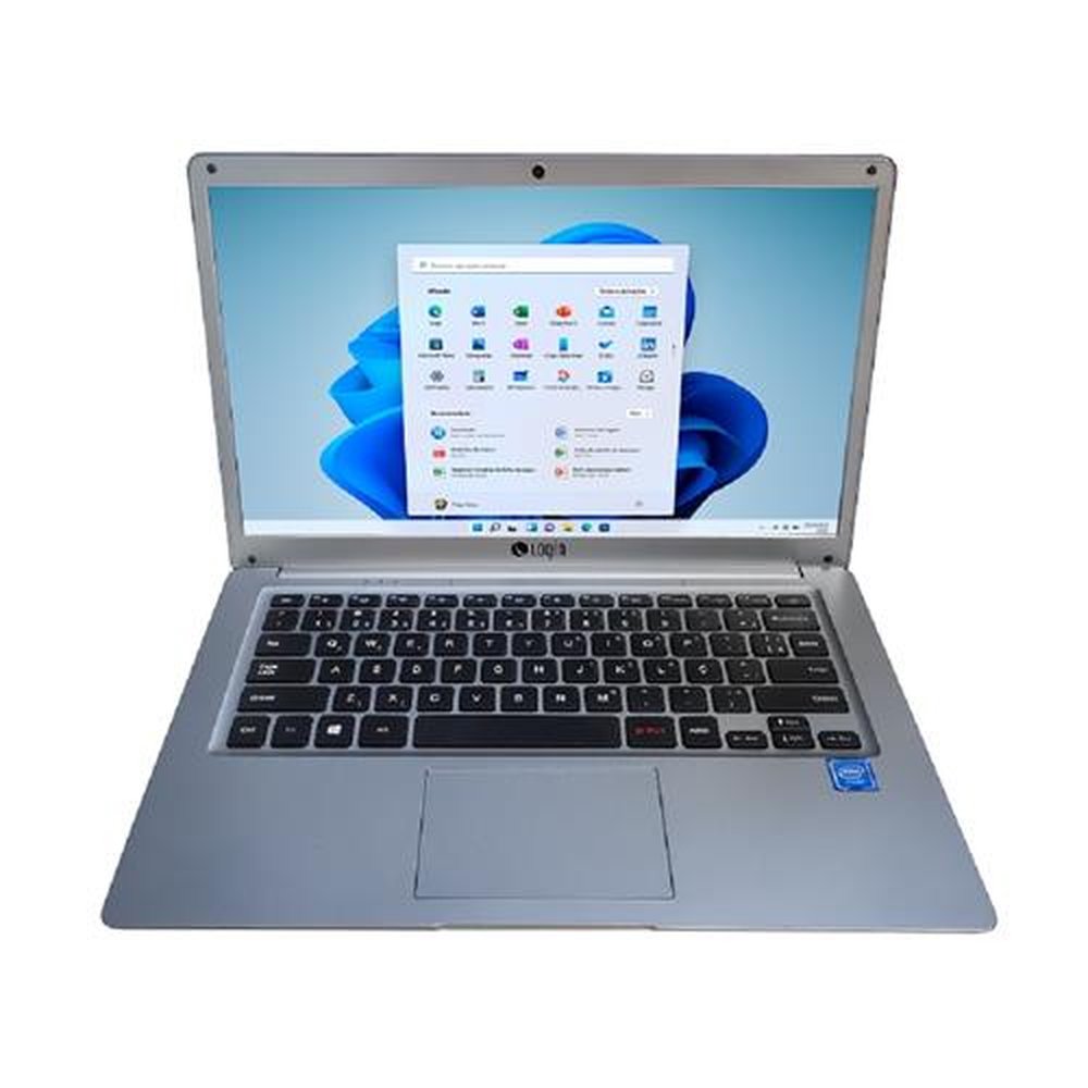 Notebook Login Intel Celeron N4020 Dual Core Maximo 2.8GHz SSD 128GB 4GB RAM DDR4 Windows 11 Cinza
