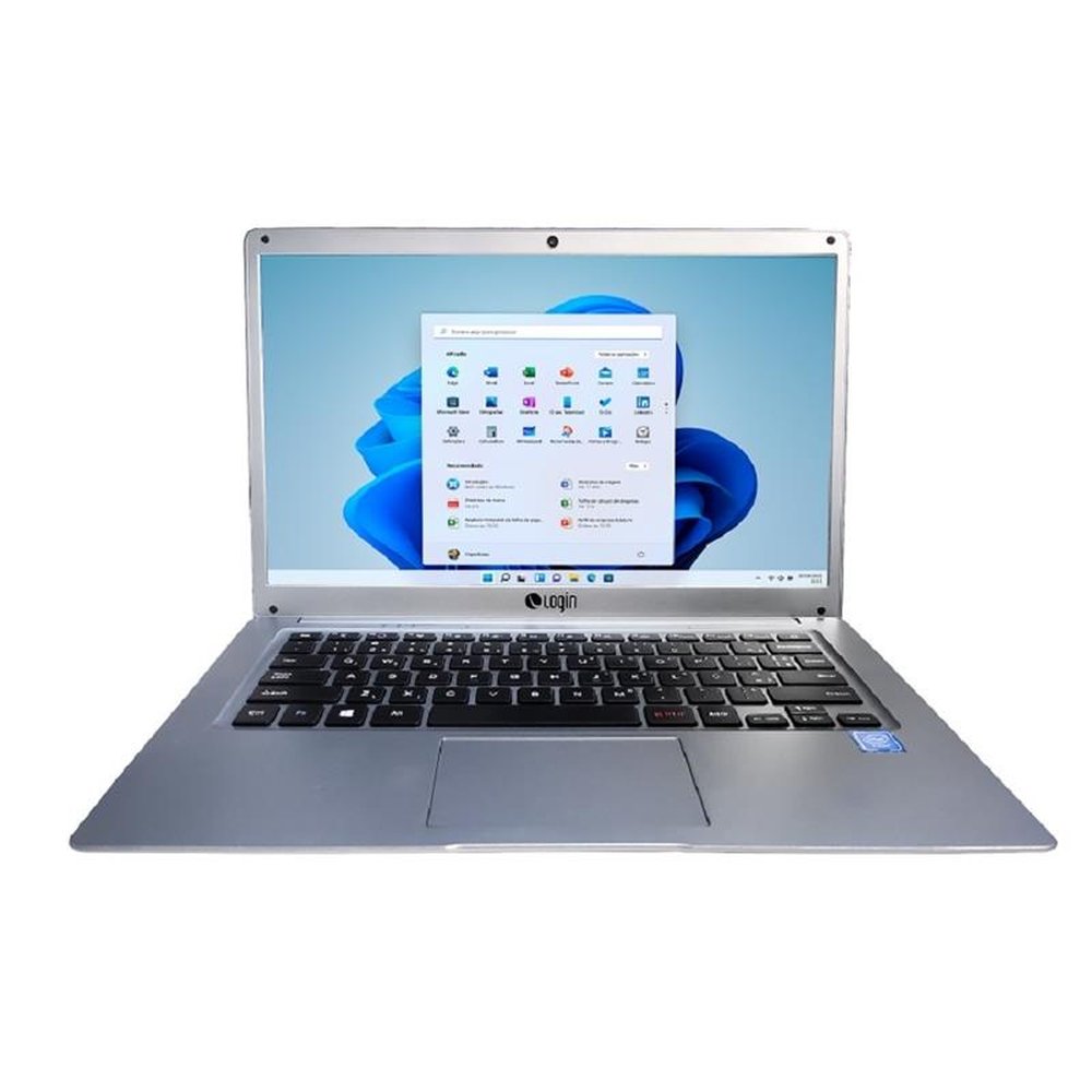 Notebook Login Intel Celeron N4020 Dual Core Maximo 2.8GHz SSD 128GB 4GB RAM DDR4 Windows 11 Cinza
