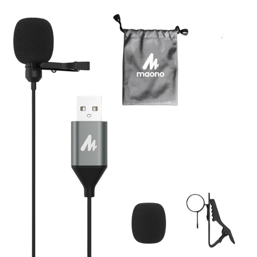 Microfone Lapela Usb 192khz 24bit Plug e Play Maono Au-ul10