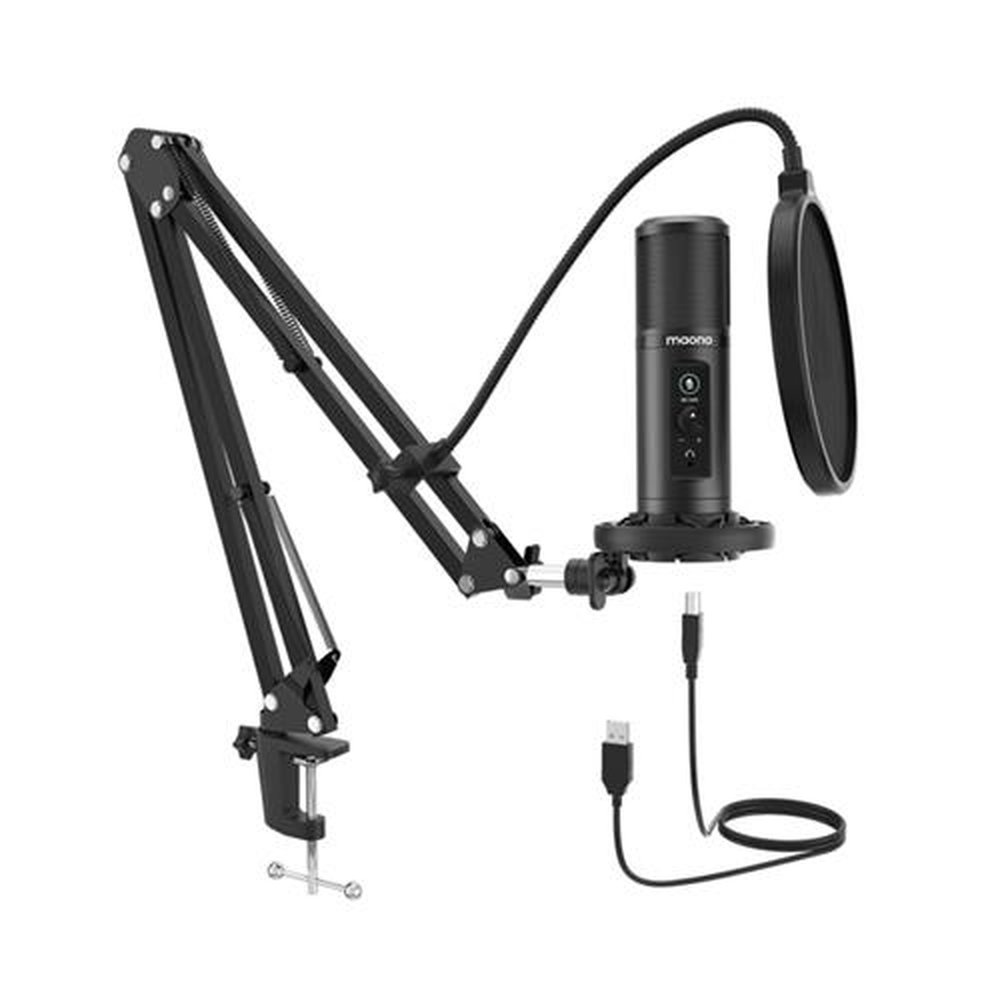Kit de Microfone Usb Podcast Monitoramento de Latencia Zero Maono Au-pm422