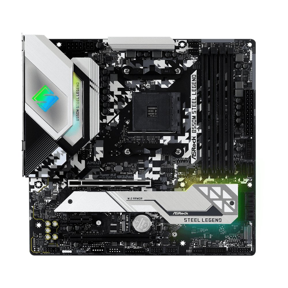 Placa Mãe Asrock B550m Steel Legend Amd Am4 Matx Ddr4