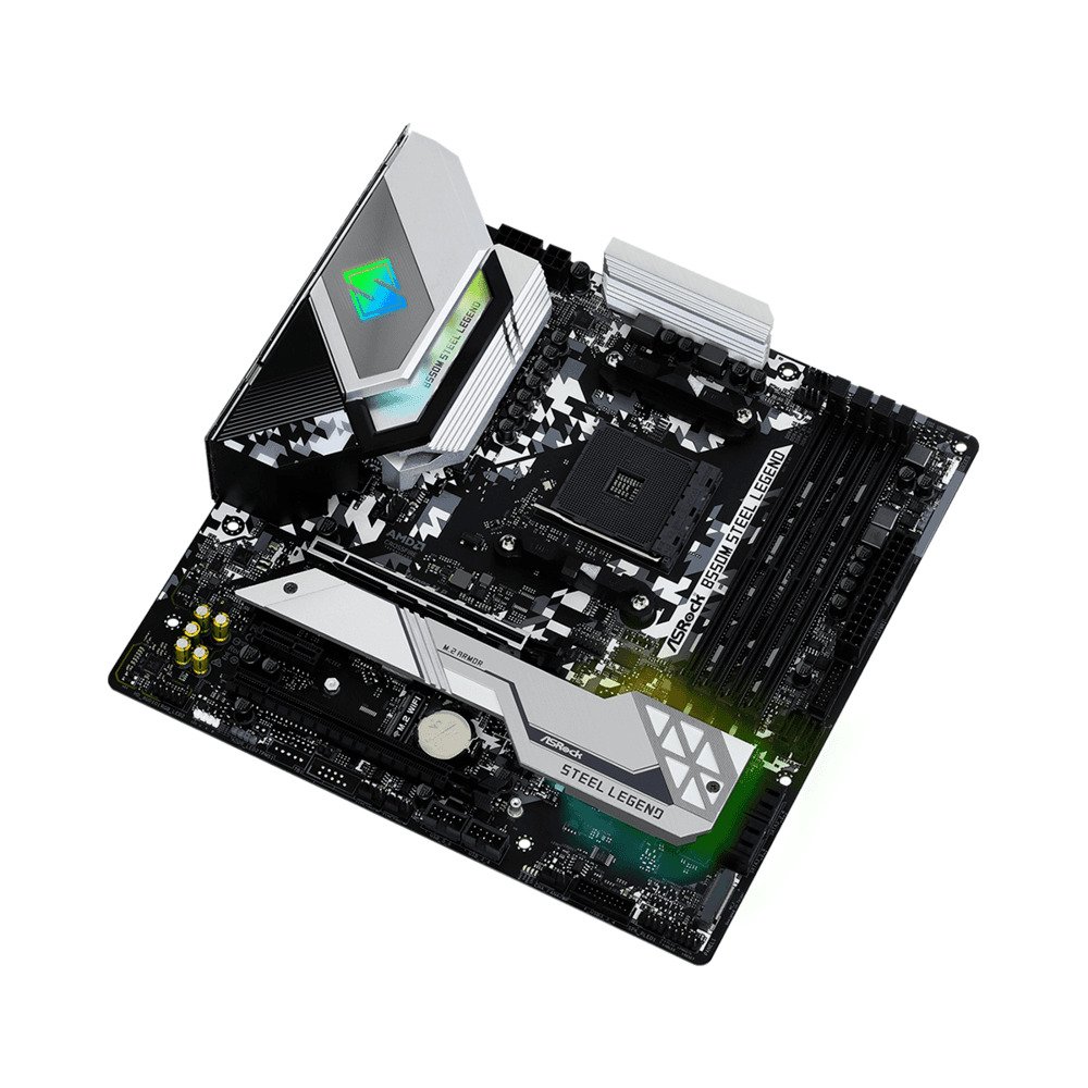 Placa Mãe ASRock B550M Steel Legend AMD AM4 mATX DDR4