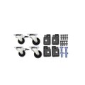 Suportes Rodizios Bracket Piso Preto Fibracem