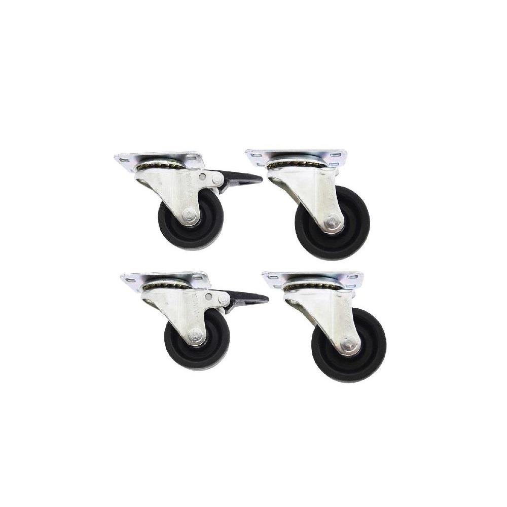 Suportes Rodizios Bracket Piso Preto Fibracem