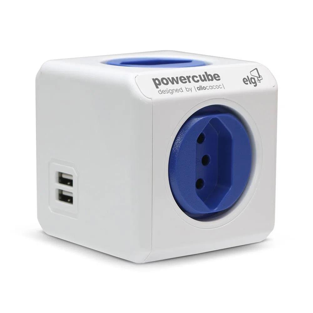 Adaptador PowerCube Original ELG 4 Tomadas 2 USB PWC-R4U