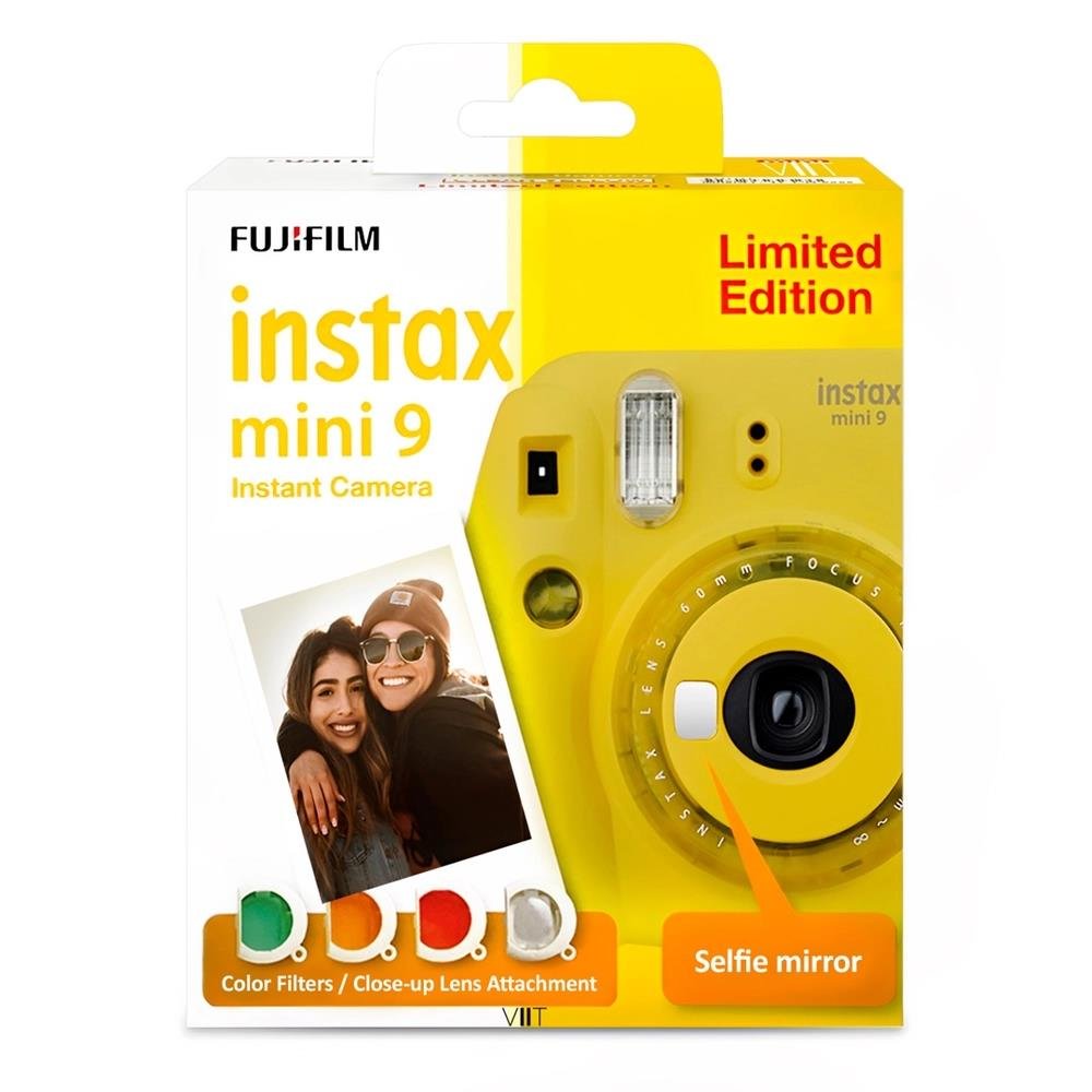 Câmera Fujifilm Instantânea Instax Mini 9 Amarelo Banana