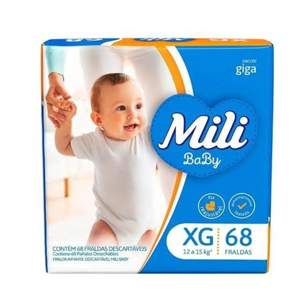 Fralda Descartavel Mili Baby Giga Xg Com 68