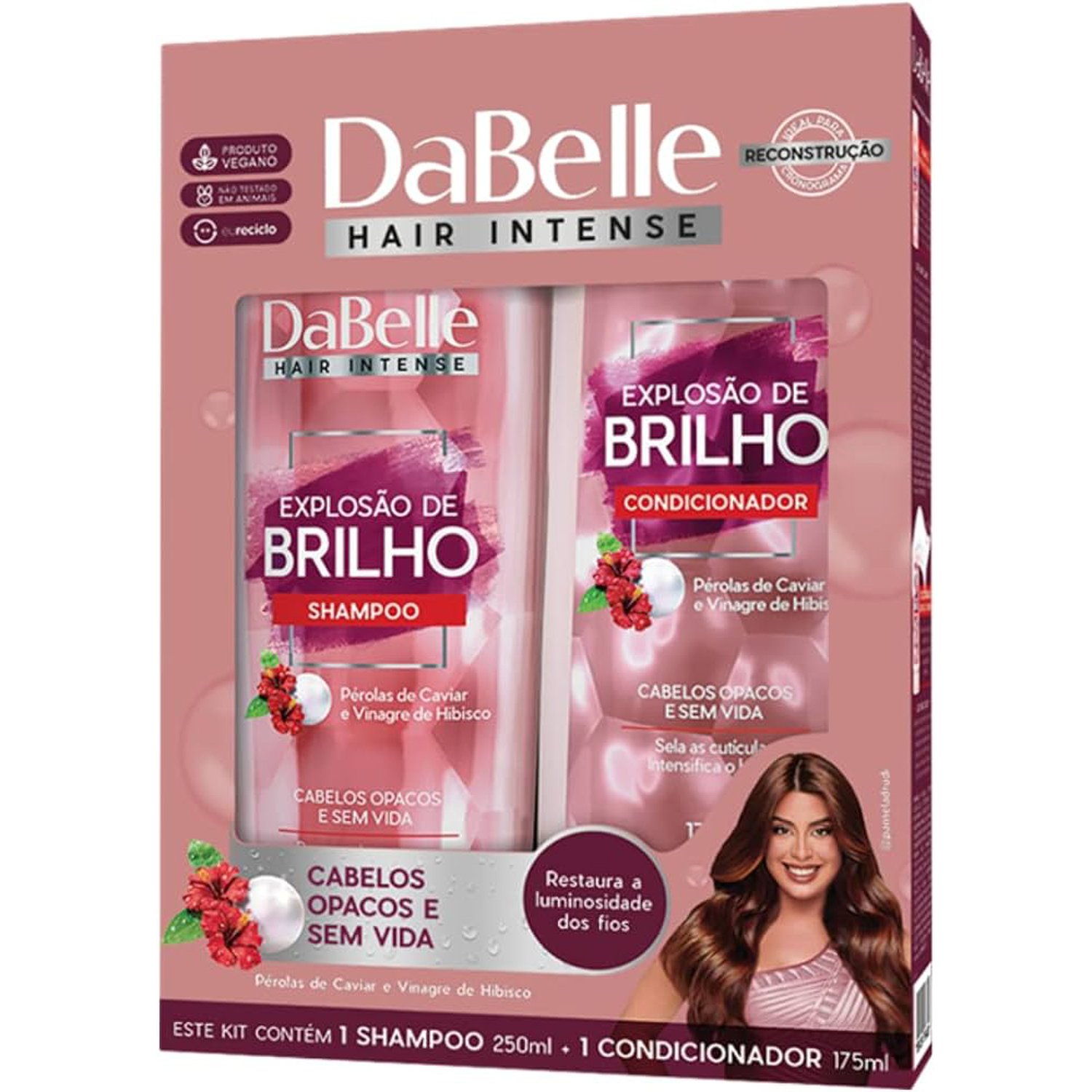 Shampoo 250ml + Condicionador 175ml Dabelle Explosão de Brilho