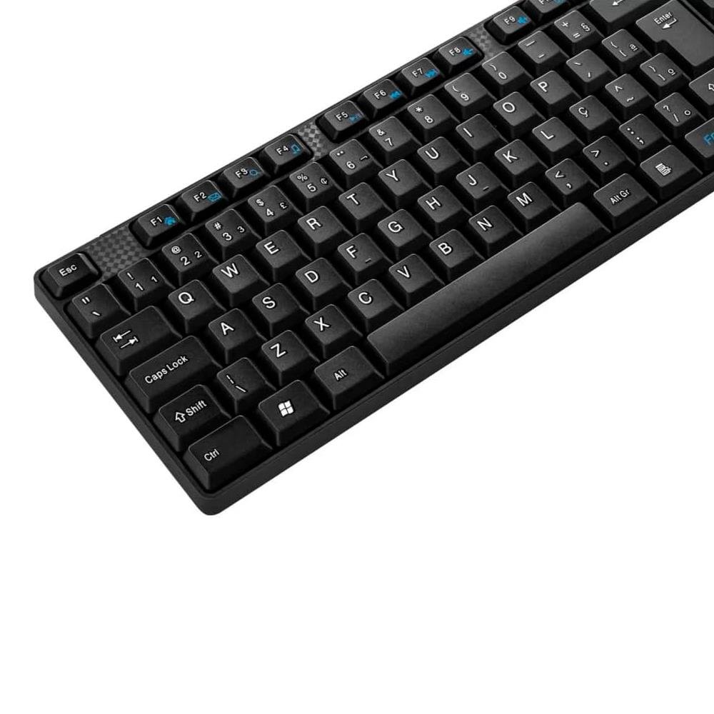 Teclado Abnt2 Com Fio Movitec, Preto - Otf-01