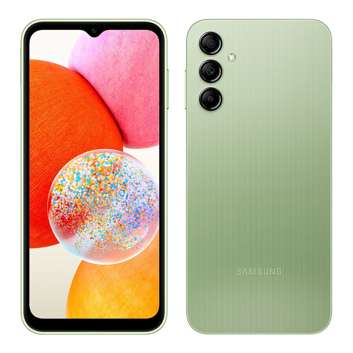 Smartphone Samsung Galaxy A14,Verde Lima,Tela 6.6",4G+Wi-fi, Android 13,Câm.Traseira Tripla,Câm.Frontal 13MP, 4GB RAM,128GB