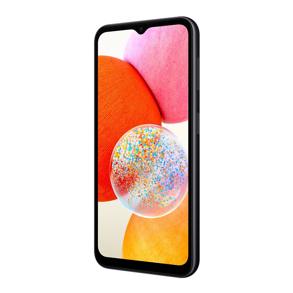 Smartphone Samsung Galaxy A14, Preto, Tela 6.6", 4G+Wi-fi, Android 13, Câm. Traseira Tripla, Câm. Frontal 13MP, 4GB RAM, 128GB