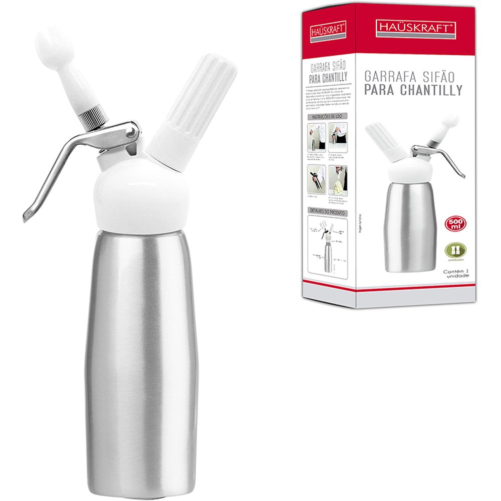 Garrafa Sifao Para Chantilly 500Ml - Hauskraft