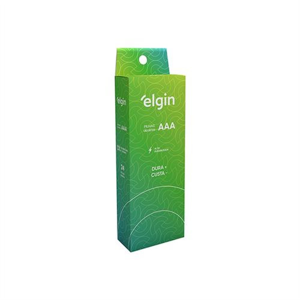 Pilha Elgin Alcalina Palito AAA Caixa com 24 Unidades