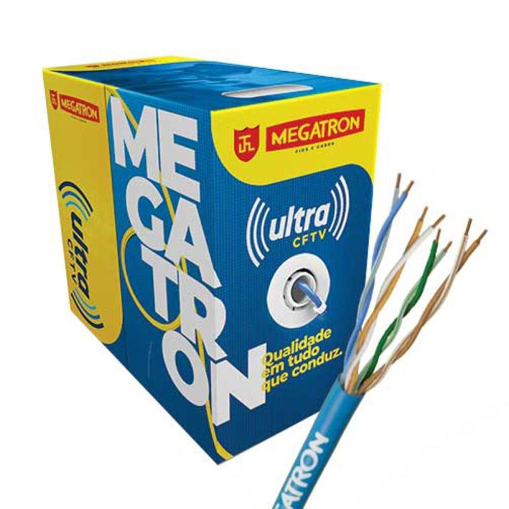 Cabo Ultra Cftv 4px24awg 300m Branco Megatron