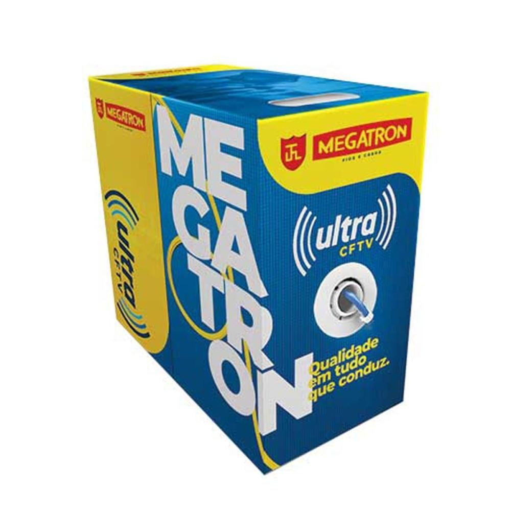 Cabo Ultra Cftv 4px24awg 300m Branco Megatron