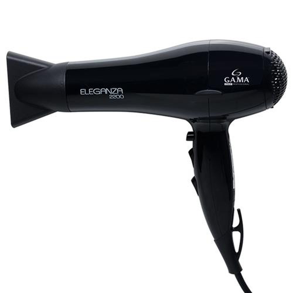 Secador de Cabelo Gama Eleganza 2200 II Preto com 2 Velocidades 3 Temperaturas 2000W 110V