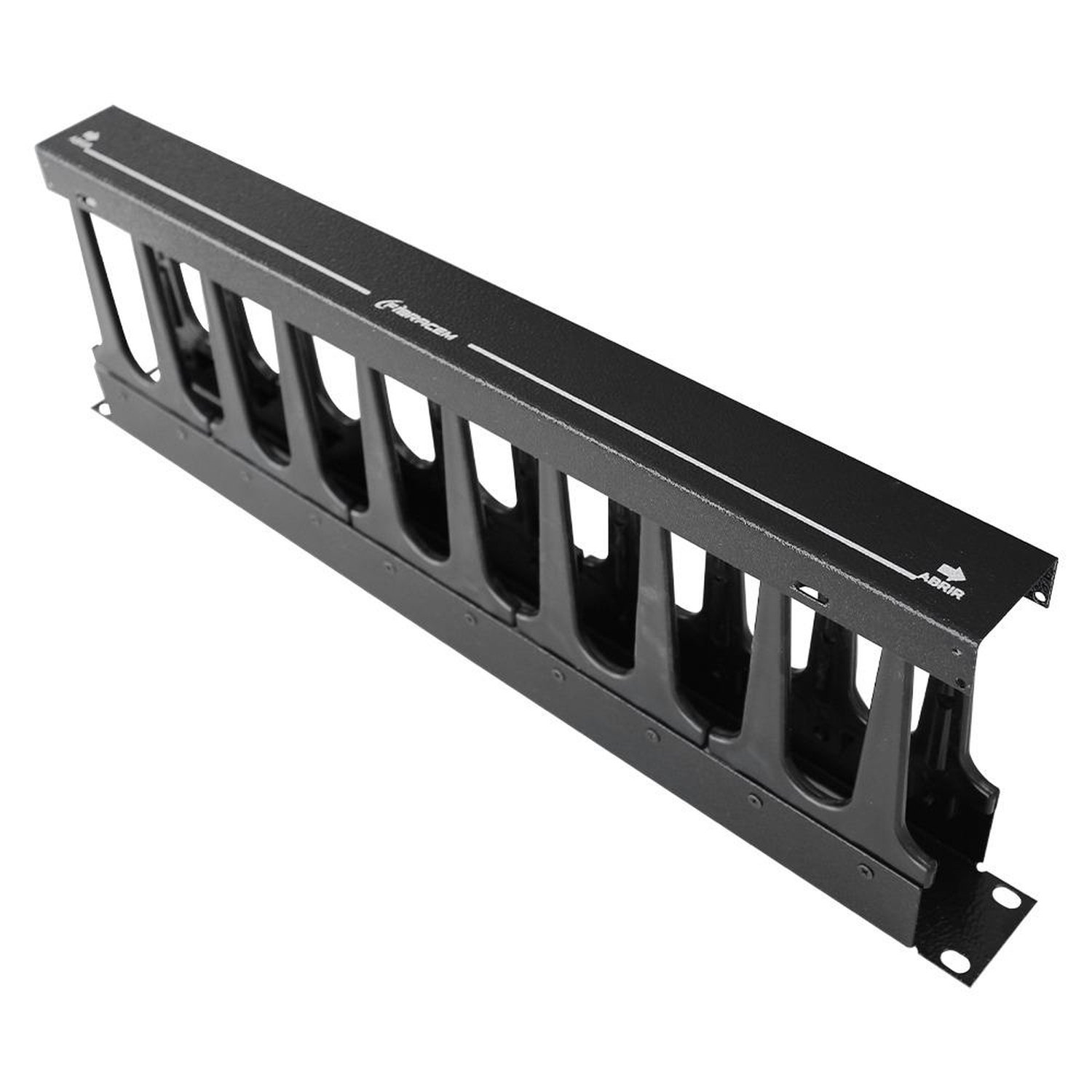 Guia Cabo Fechado 19" 1U Preto Fibracem