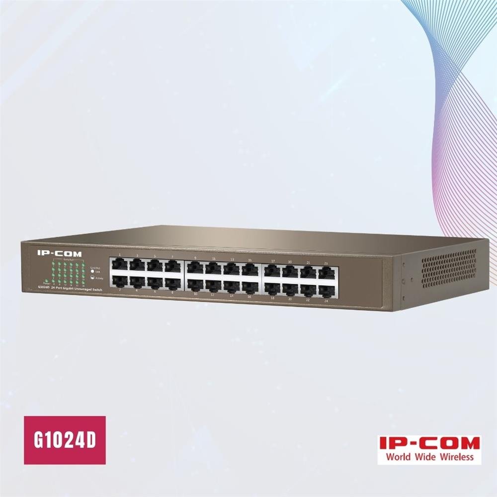 Switch para Rack e Mesa, IP-Com 24 portas Gigabit - G1024D