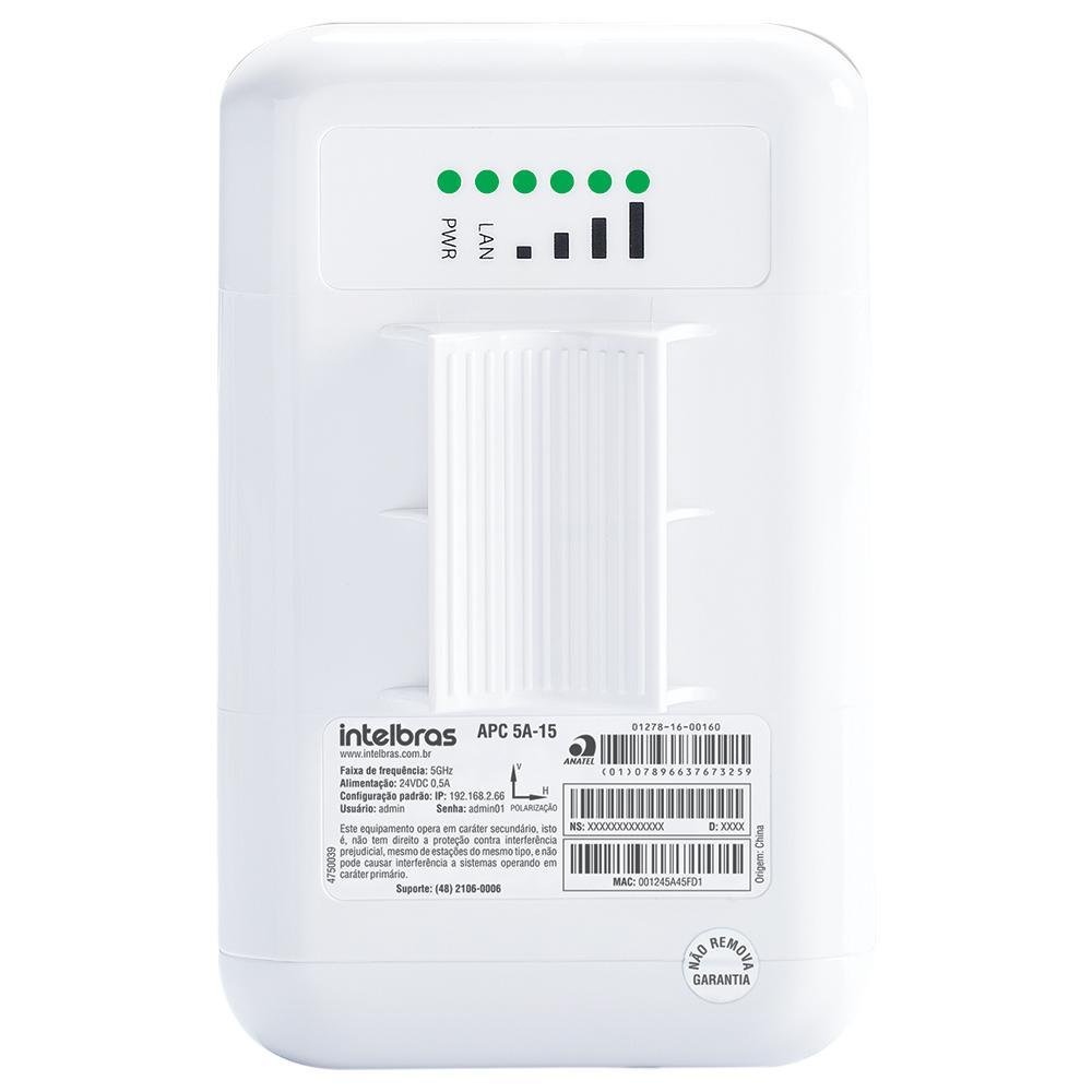 Roteador Intelbras APC 5A-15 5GHZ Com 15Dbi Mimo 2x2