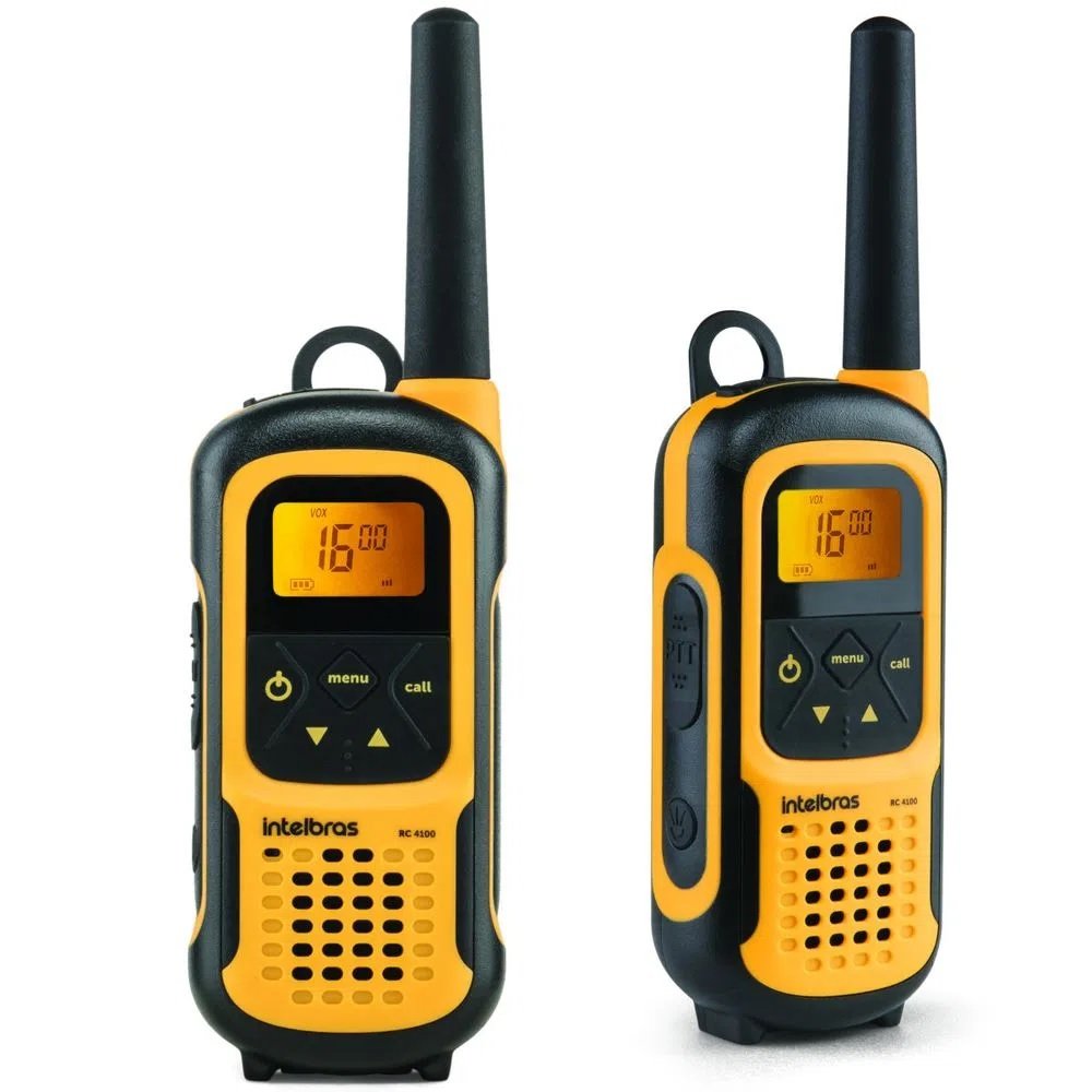 Radio Comunicador Waterproof Rc 4102 (Par), 26 Canais, Lanterna Led, Amarelo, Modelo 4528102, Intelbras