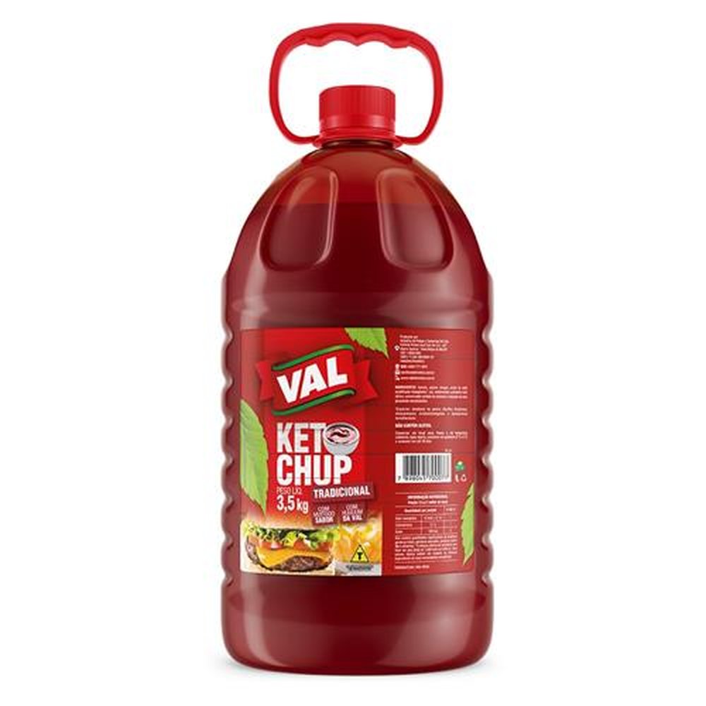 Ketchup Val Tradicional Galão 3,5kg - Embalagem com 4 unidades