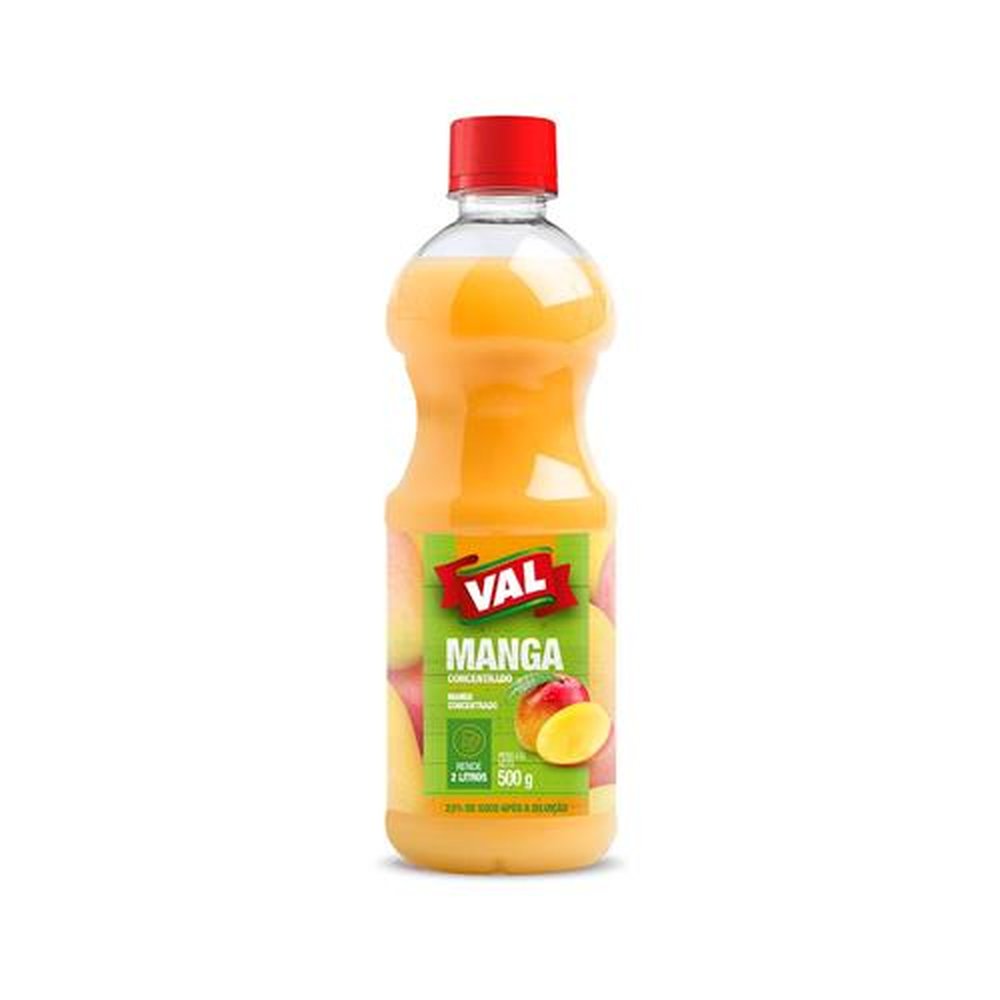 Suco de Manga Val Concentrado Garrafa 500ml - Embalagem com 12 unidades