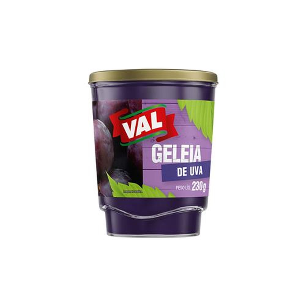 Geleia de Uva Val Copo de Vidro 230g - Embalagem com 12 unidades