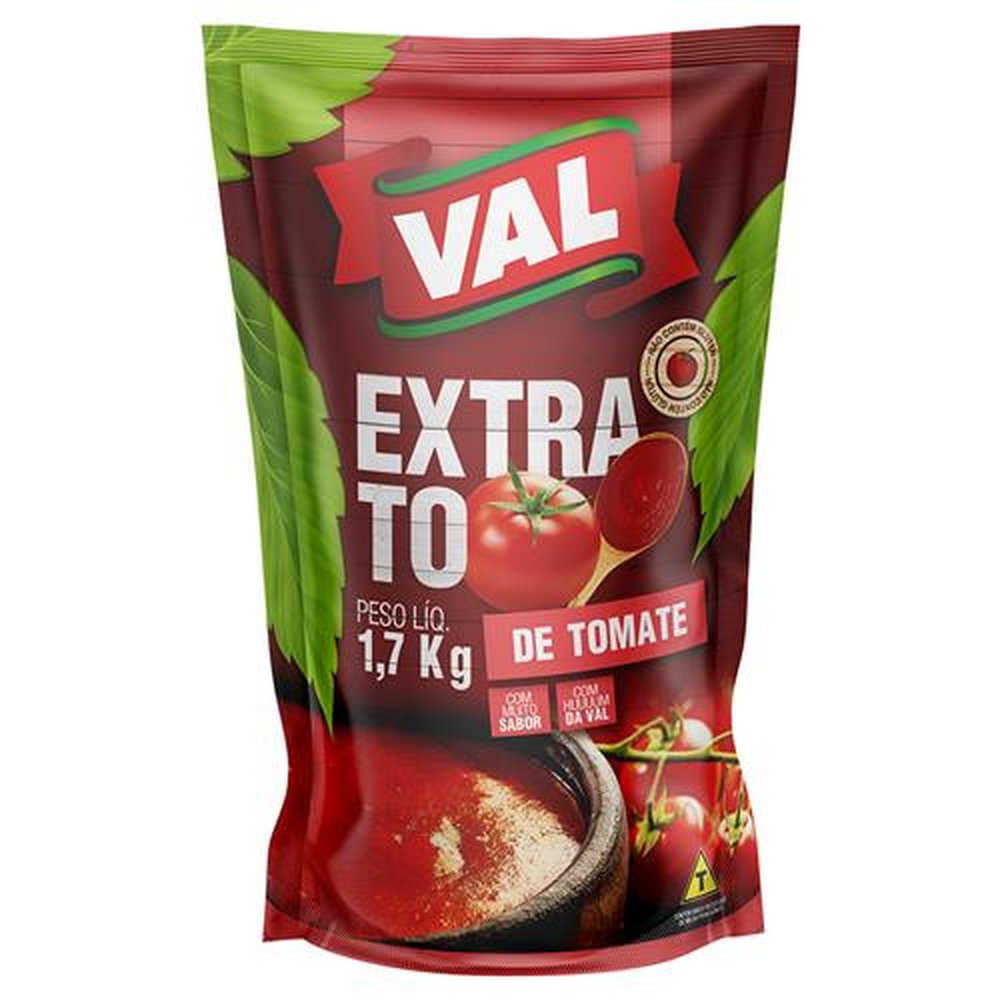 Extrato de Tomate Val Sachê 1,7kg - Embalagem com 6 unidades