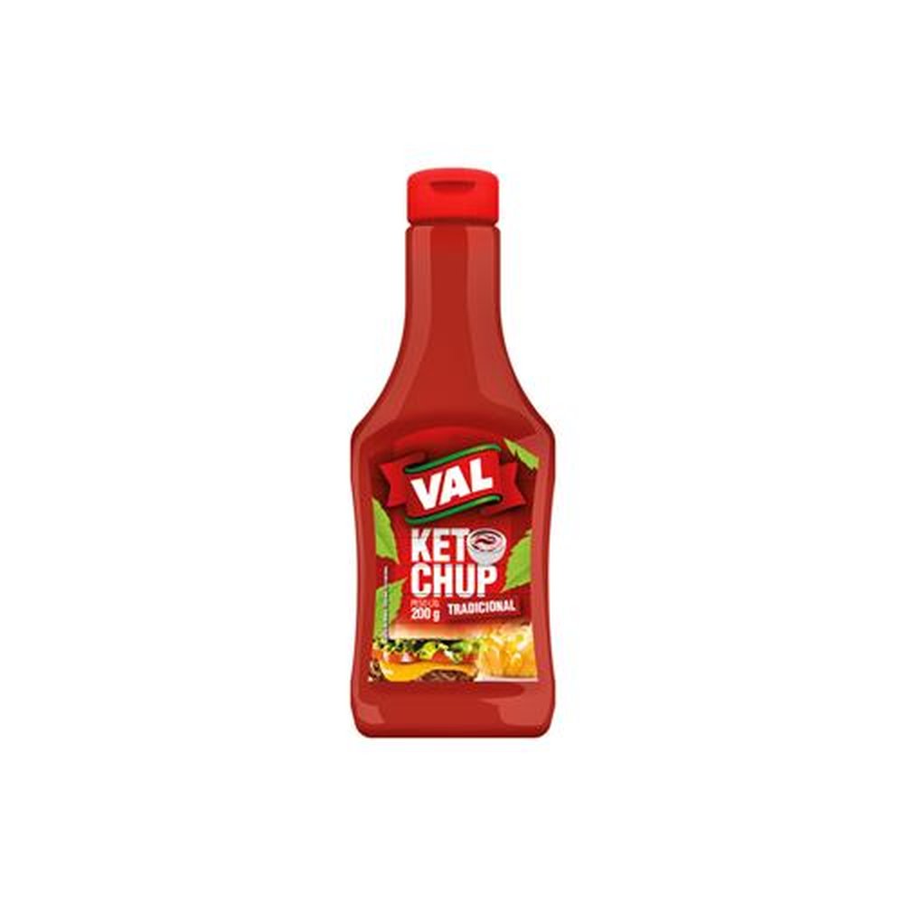 Ketchup Val Tradicional Bisnaga 200g - Embalagem com 12 unidades