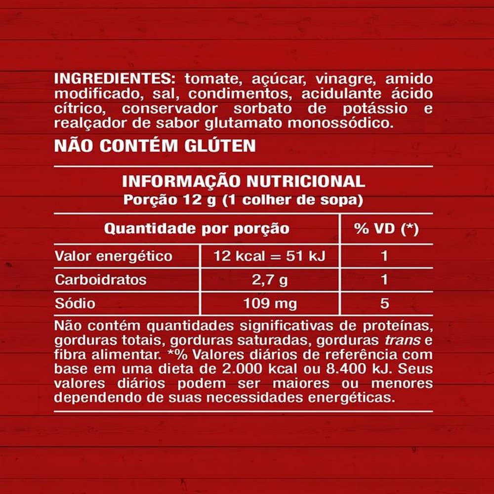 Ketchup Val Tradicional Bisnaga 200g - Embalagem com 12 unidades