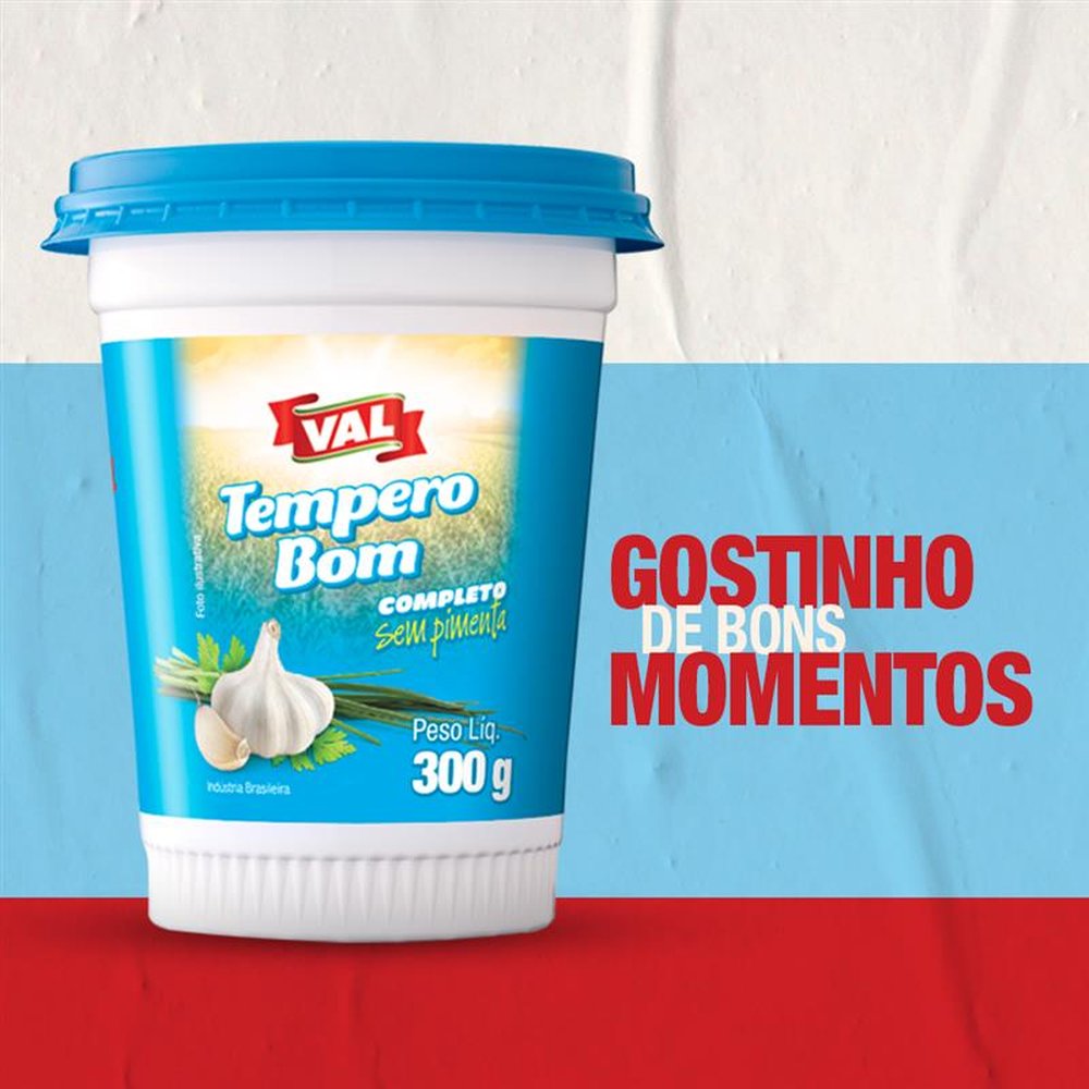 Tempero Val Completo Sem Pimenta 300g - Embalagem com 24 unidades