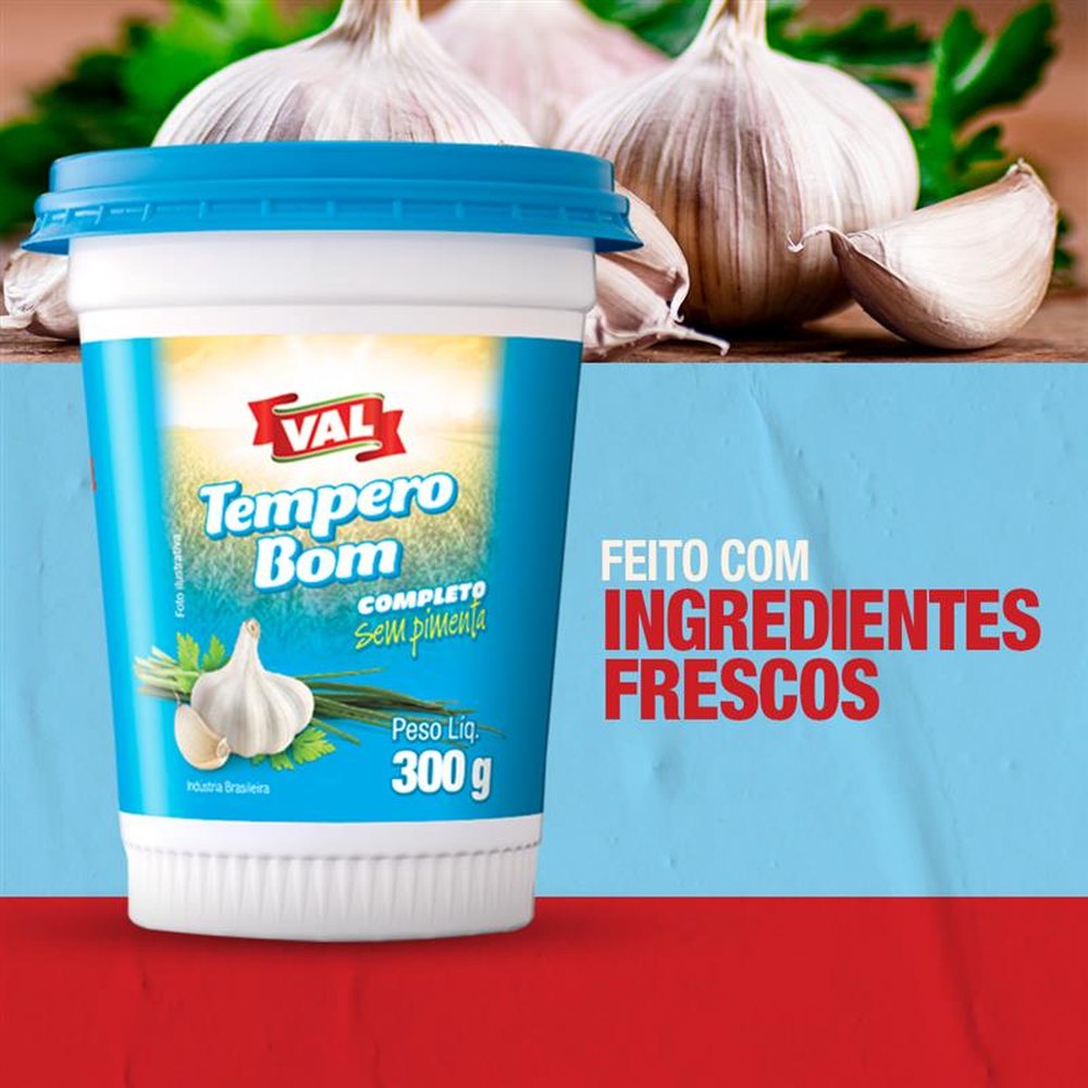 Tempero Val Completo Sem Pimenta 300g - Embalagem com 24 unidades