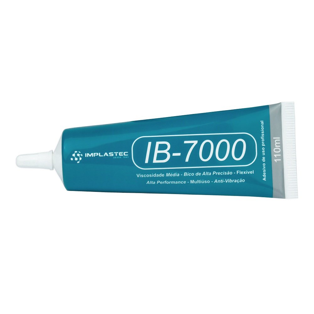 Cola Adesiva Para Celular IB7000 Transparente Implastec