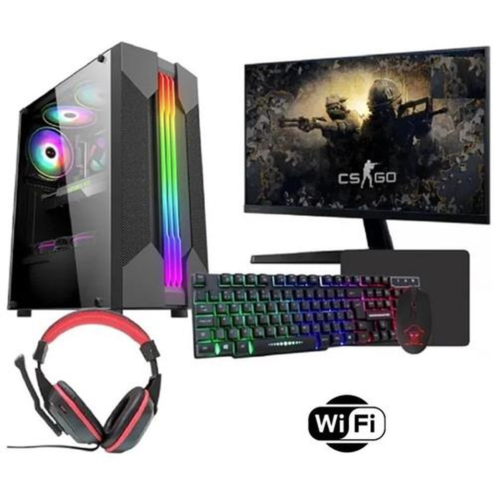 PC Gamer Completo com Monitor, Teclado, Mouse e Headset