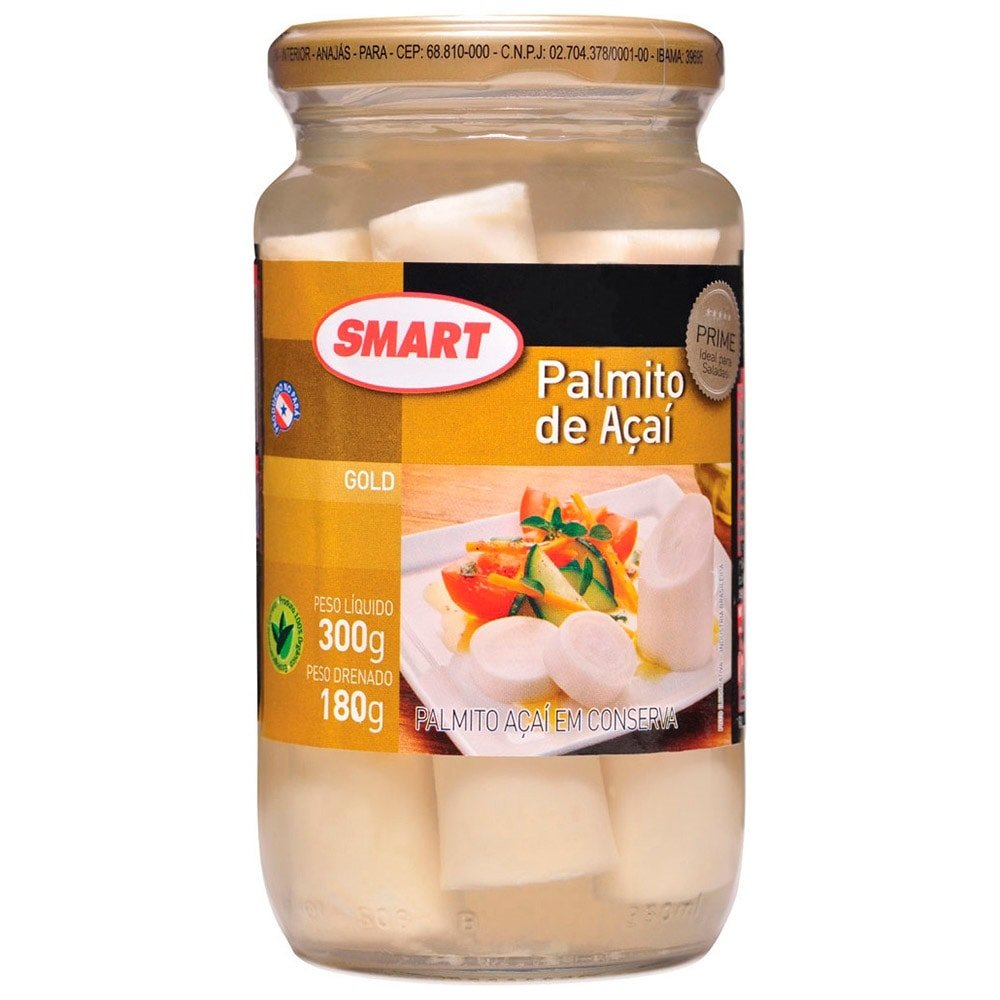 Palmito Açaí Gold Extra Vidro 180g - Smart